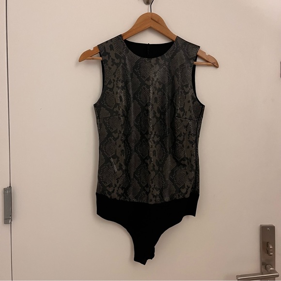 Commando Faux Leather Snake Print Bodysuit - Picture 3 of 4